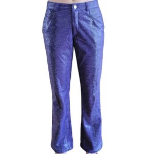 Women's Le Chateau Purple Faux Snake Pants - 9